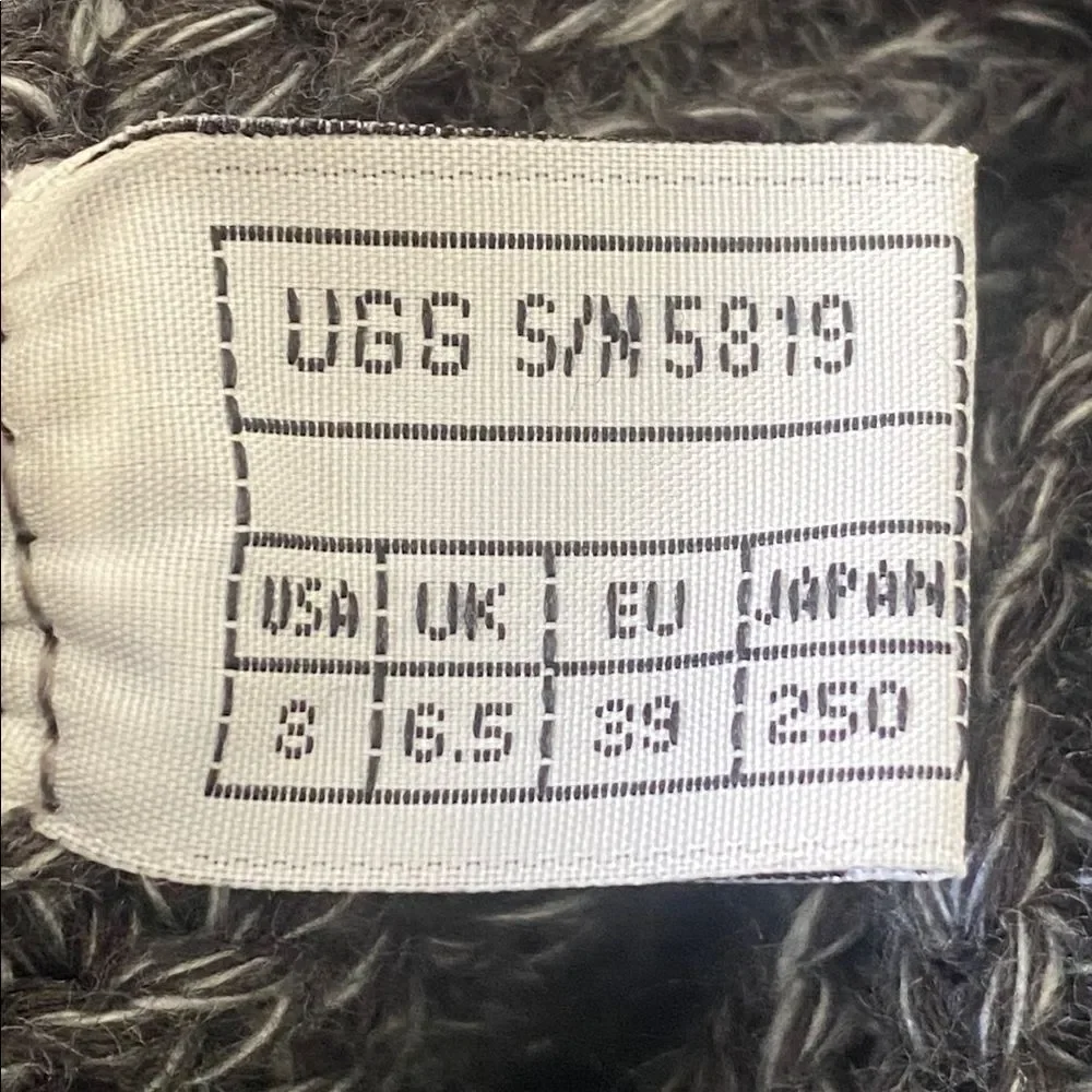 UGG Women’s Classic Cardy Knit Tall Boots Gray US 8 Shepherd Insole Boho Cottage